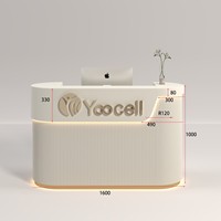 Yoocell 2023 nouvelle réception boutique comptoir conception table de réception bureau comptoir de réception avec mur arrière