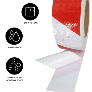 Adesivo Riflettente a Freccia Autoadesivo Disponibile in Giallo e Nero Rosso e Bianco Rosso e Nero Nastro Riflettente per Camion - Product Image 2