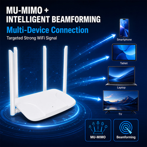 <span class=keywords><strong>Router</strong></span> WIFI <span class=keywords><strong>Gigabit</strong></span> Completo R712G-HS, Doble Banda 2.4GHz 5GHz, Mu-MIMO, 4GE, WiFi 5 6 7, <span class=keywords><strong>Router</strong></span> Empresarial con 4 Antenas, QoS, DHCP, Estático - Product Image 2