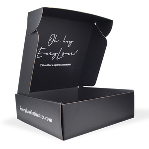 Tùy chỉnh đôi-in thẻ màu đen sóng gấp giày quần áo hộp bưu phẩm - Product Image 2