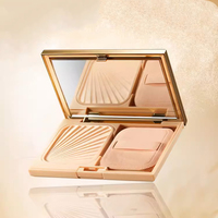Fond de teint compact en poudre pour le visage à couverture complète de marque privée Correcteur naturel de la peau Hydratant Éclaircissant Réglage de la peau
