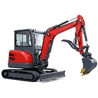 Excavatrice compacte sur chenilles WOMI de 1 à 3,8 tonnes, garantie du moteur d'un an, profondeur de creusement 2100 mm, poids de transport 3500 kg