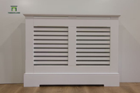 Cache-radiateur moderne en MDF blanc laqué, OEM ODM pour les marques de meubles de décoration intérieure européennes et américaines, taille moyenne - 1980 mm pour salon