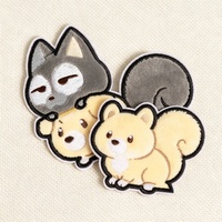 Patch brodé 3D personnalisé / Patch brodé floqué auto-adhésif de dessin animé pour vêtements, chapeaux et sacs