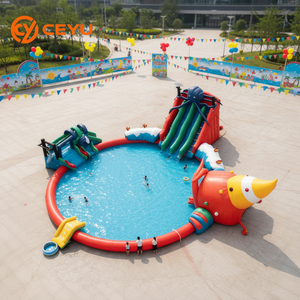 Ceyu Grand <span class=keywords><strong>Parc</strong></span> Aquatique Commercial Gonflable Personnalisé B2B pour Enfants et Adultes avec <span class=keywords><strong>Piscine</strong></span> pour Parcs d'Attractions et Aires de Jeux - Product Image 1