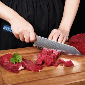 سكين مطبخ كريتيسوكي 8 بوصة بمقبض أزرق G10 سكين مطبخ دمشقي يأتي مع صندوق هدايا - Product Image 4