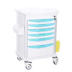 Carrito de Hospital Multifuncional de Plástico ABS Hochey para Anestesia, Medicina, Medicamentos, Uso en Emergencias, Mobiliario Hospitalario, 40 lb - Product Image 3