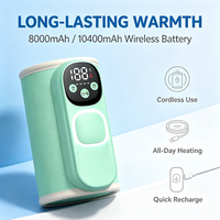 Chauffe-biberon sans fil à température réglable, portable et rechargeable pour poussette