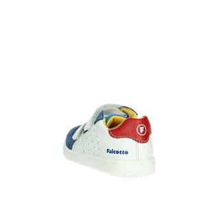 Falcotto Children's Sneakers White Blue Velcro Closure Casual <b>Shoes</b> - Product Image 2