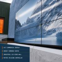Video Wall LCD IPS Premium 55 Inci dengan Bezel 0,88mm, Sambungan Tanpa Celah, Layar Anti-Silau 4K AG dengan resolusi 2.1 untuk Pameran Museum
