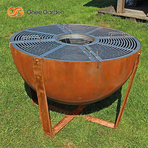 Parrilla de ahumador de barbacoa de acero Corten para exteriores de quema de madera de cerdo comercial grande rotatorio grande chino - Product Image 2