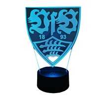 Lampe de nuit 3D Football Club Arsenal West Ham Roma Marseille Chelsea, cadeau d'anniversaire pour garçons, fait main
