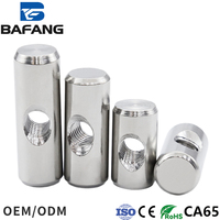 Écrou de connexion cylindrique en acier inoxydable 304 zingué, à trou horizontal pré-encollé, de forme spéciale, classe 4.8