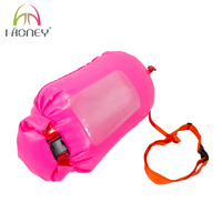 Sac étanche gonflable en PVC 20L personnalisé en usine avec fenêtre pour téléphone, pour natation, flottaison, triathlon en eau libre, hommes et femmes