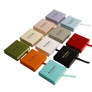 Wholesale Craft Paper Small <b>Brown</b> Jewelry <b>Box</b> Customize Fancy Luxury Drawer Jewelry Packaging <b>Box</b> with Logo - Product Image 3