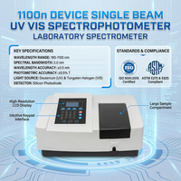 Espectrofotómetro UV-Vis Derui 190-1100nm |   Ancho de Banda de 2nm para Análisis Farmacéuticos, Químicos y de Alimentos en Laboratorio |   Certificado CE
