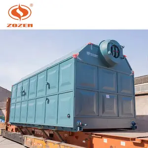 4 6 8 10 Ton Water Tube Boiler Heat Supply Wood Palm Shell Fired Steam Boiler Machine Equipment