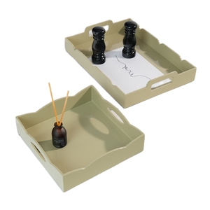 Plateau de service artisanal en laque Minh Giang, plateau décoratif polyvalent pour tables basses et organiseurs élégants pour coiffeuses - Product Image 1