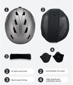 Set di Occhiali da Sci a Prezzo di Fabbrica, Attrezzatura Invernale per Sci, Casco con Lente Integrata - Product Image 5