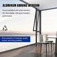 Fenêtre à auvent en aluminium insonorisée, résistante aux intempéries, à cadre fin, sur mesure pour villa, appartement, projet résidentiel