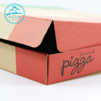 Vente en gros de carton kraft ondulé impression couleur boîte à pizza jetable de qualité alimentaire 8 "10" 12 "14" 16 "18" 20 "Vente en gros