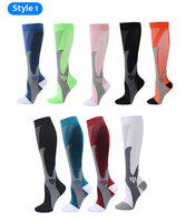 Chaussettes de compression pour hommes et femmes, 15-20 30-40 mmHg, hauteur genou, pour infirmières, joueurs de football, bonnes chaussettes de compression pour le football