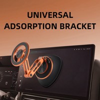 Soporte Magnético Ajustable de Tres Ejes para Coche, con Ventosa para Salpicadero, para Teléfono, de Aleación de Zinc, ABS y Silicona