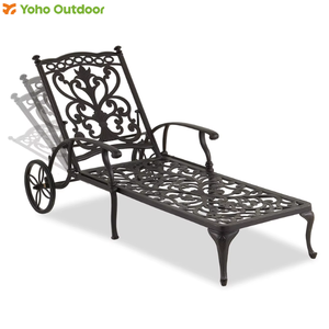 <span class=keywords><strong>Chaise</strong></span> longue en <span class=keywords><strong>aluminium</strong></span> moulé réglable pour piscine <span class=keywords><strong>Chaise</strong></span> longue de plage en métal durable Patio de jardin <span class=keywords><strong>Chaise</strong></span> longue de piscine extérieure - Product Image 1