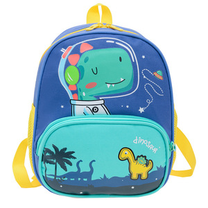새로운 한국 스타일 작은 공룡 학생 가방 만화 귀여운 유치원 배낭 방수 나일론 소재 경량 - Product Image 5