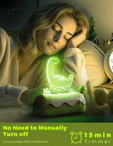 LOHAS Cute <span class=keywords><strong>Dragon</strong></span> RGB LED Night Light Mini Table Night Lamp Type-C USB & Battery Powered Color Changing Acrylic para niños Nursery - Product Image 3