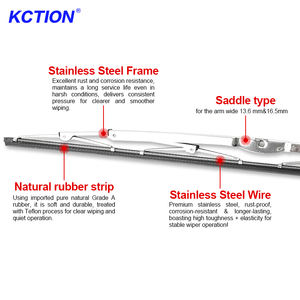 Essuie-glaces en caoutchouc naturel de type selle avec cadre métallique pour bus et camion, fabriqués par Kction Auto Car Accessories Manufacturer - Product Image 3