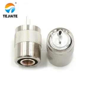 UHFJ-5 High-Quality Full copper coaxial connector M/SL16/UHF male 50-ohm RF Silver-Plated Full Copper RF Connector for RG6 Cable