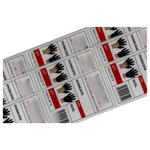 Etiquetas autoadhesivas de alta adhesión de tamaño S/<span class=keywords><strong>M</strong></span>/<span class=keywords><strong>L</strong></span>/XL, etiquetas adhesivas de código de barras para guantes, ropa, Comestibles, supermercados - Product Image 2
