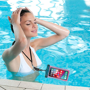 Tenchen Chất Lượng Cao Không Thấm Nước Túi PVC Điện Thoại Di Động Trường Hợp Rõ Ràng Pouch Phổ Dây Buộc Không Thấm Nước Điện Thoại Di Động Túi - Product Image 5