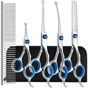 Kit de tijeras de aseo para perros con puntas redondas de seguridad Liren Professional 6 en 1 Tijeras de aseo para perros - Product Image 1