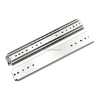 Glissières de tiroir à roulement à billes Foshan, 2 pièces, 8-60 pouces, 76 mm, à extension complète en 3 sections, à ouverture facile, avec rail de guidage en canal