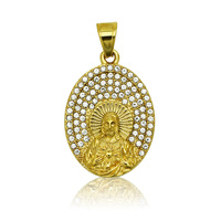 Hip Hop Croix Jésus CZ Religieux Anti Non Ternir Jésus Pvd En Acier Inoxydable Bijoux De Mode Pendentifs Colliers pour Hommes Rappeur