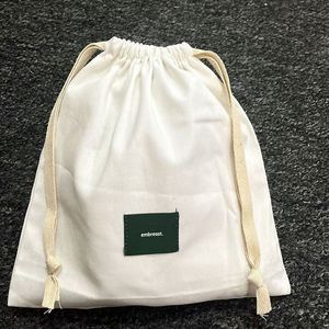 Personalized Cotton Draw <b>String</b> Gift <b>Bag</b> Custom Logo Size Soft Cotton Canvas Jewelry Pouch Organic Muslin Pouch <b>Bag</b> - Product Image 5