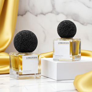 Wholesale Custom Luxury Matte Square Perfume <b>Spray</b> <b>Bottle</b> 30ml 50ml 100ml Crimp <b>Empty</b> Glass Volcanic Stone Cap Eco-friendly - Product Image 1