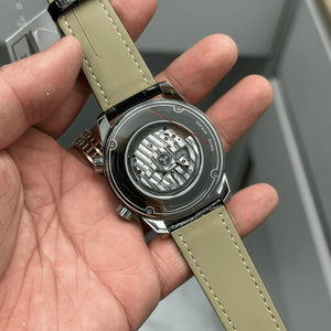 Classic Style Automatic Mechanical Watch with Genuine Leather Strap 316L Stainless Steel Case and Durable Sapphire Crystal - Product Image 6