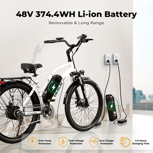 Vélo électrique urbain de ville 26 pouces, autonomie 60 km, moteur 750 W, suspension avant, pour loisirs, adultes, entrepôt UE, stock direct usine - Product Image 4