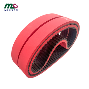 Sabuk timing T10-630 lapis karet merah untuk mesin kemasan
