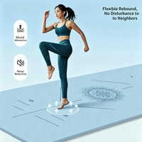 Tapis de yoga en TPE, tapis d'exercice antidérapant avec lignes d'alignement, coussin épais écologique, Pilates et entraînement à domicile, options multicolores