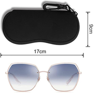 Étui de rangement pour lunettes en néoprène imperméable, fermeture éclair, pour voyage, sport, lunettes de soleil, lunettes de natation – Vente chaude