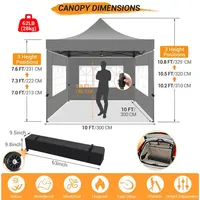 Carpa Gazebo Plegable Impermeable 10x20 para Publicidad Exterior, Exposiciones y Ferias Comerciales, Impresión Personalizada, Venta Directa de Fábrica, Pedidos al por Mayor