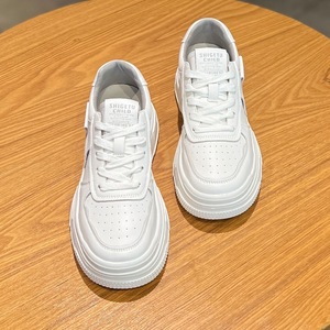 Chaussures pour femmes en cuir véritable, semelles épaisses, chaussures décontractées polyvalentes, chaussures de sport respirantes pour femmes - Product Image 5