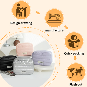 Teniamo insieme la borsa per il trucco di grande capacità, la borsa da toilette morbida, soffice <span class=keywords><strong>e</strong></span> impermeabile <span class=keywords><strong>e</strong></span> la borsa per il trucco da viaggio - Product Image 6