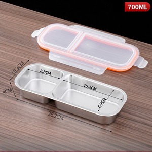 Contenitore per pasti in acciaio inossidabile 304 con un aspetto piatto alto e piatto per trasferire gli odori - Product Image 2