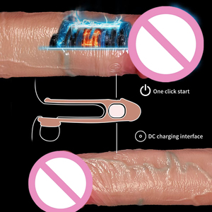 Juguetes Sexuales Realistas <span class=keywords><strong>de</strong></span> Silicona con Control Remoto, Estimulador <span class=keywords><strong>de</strong></span> Punto G, Anal, Vaginal, Extensor <span class=keywords><strong>de</strong></span> Pene, Funda Vibradora Eléctrica para Dildo - Product Image 5