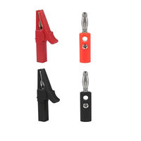 Pinces crocodiles, sondes de test à fiche banane, pinces de câble 55 mm 4 mm, rouge et noir